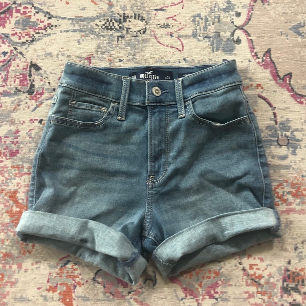 high rise jean shorts